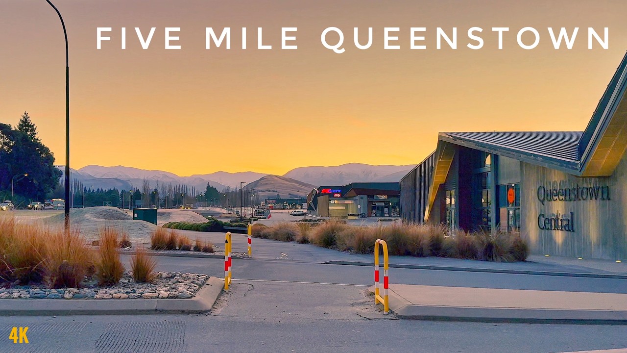 Queenstown Frankton Five Mile Shopping Centre Morning Walk | New Zealand Walking Tour 4K 2024