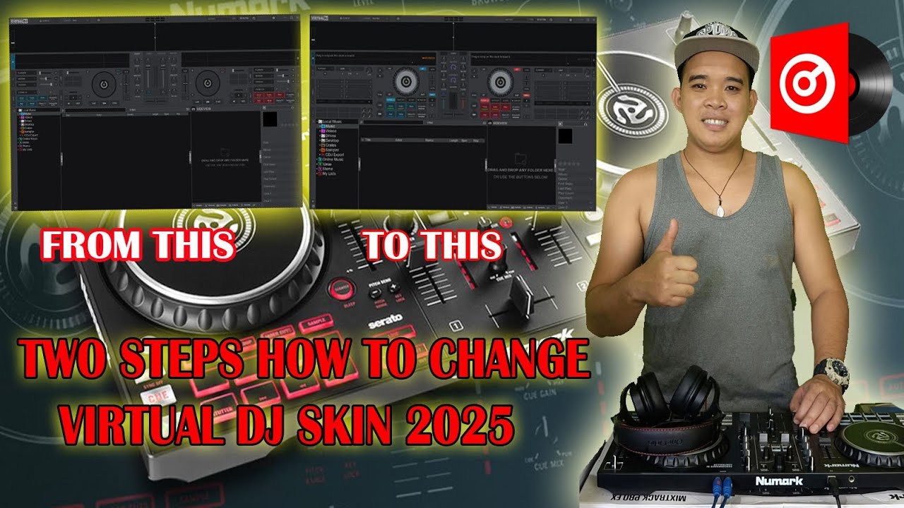 DJ KEVZ TV: TWO STEPS HOW TO CHANGE VIRTUAL DJ SKIN 2025 | TAGALOG