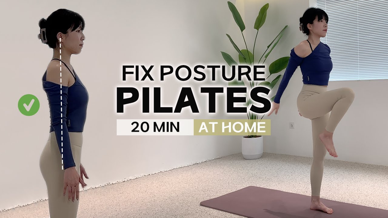 20 MIN FIX POSTURE PILATES WORKOUT - Correct Your Posture & Balance Your Body (No Equipment)