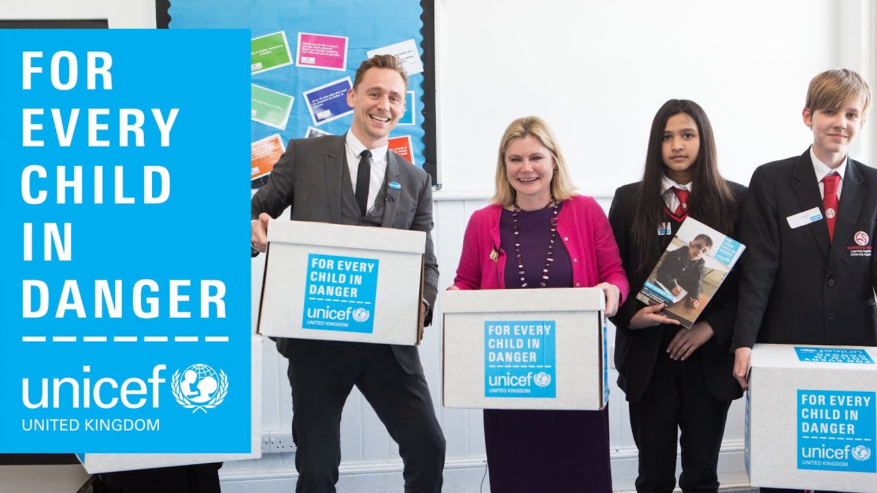 Tom Hiddleston talks child protection with young campaigners and Justine Greening