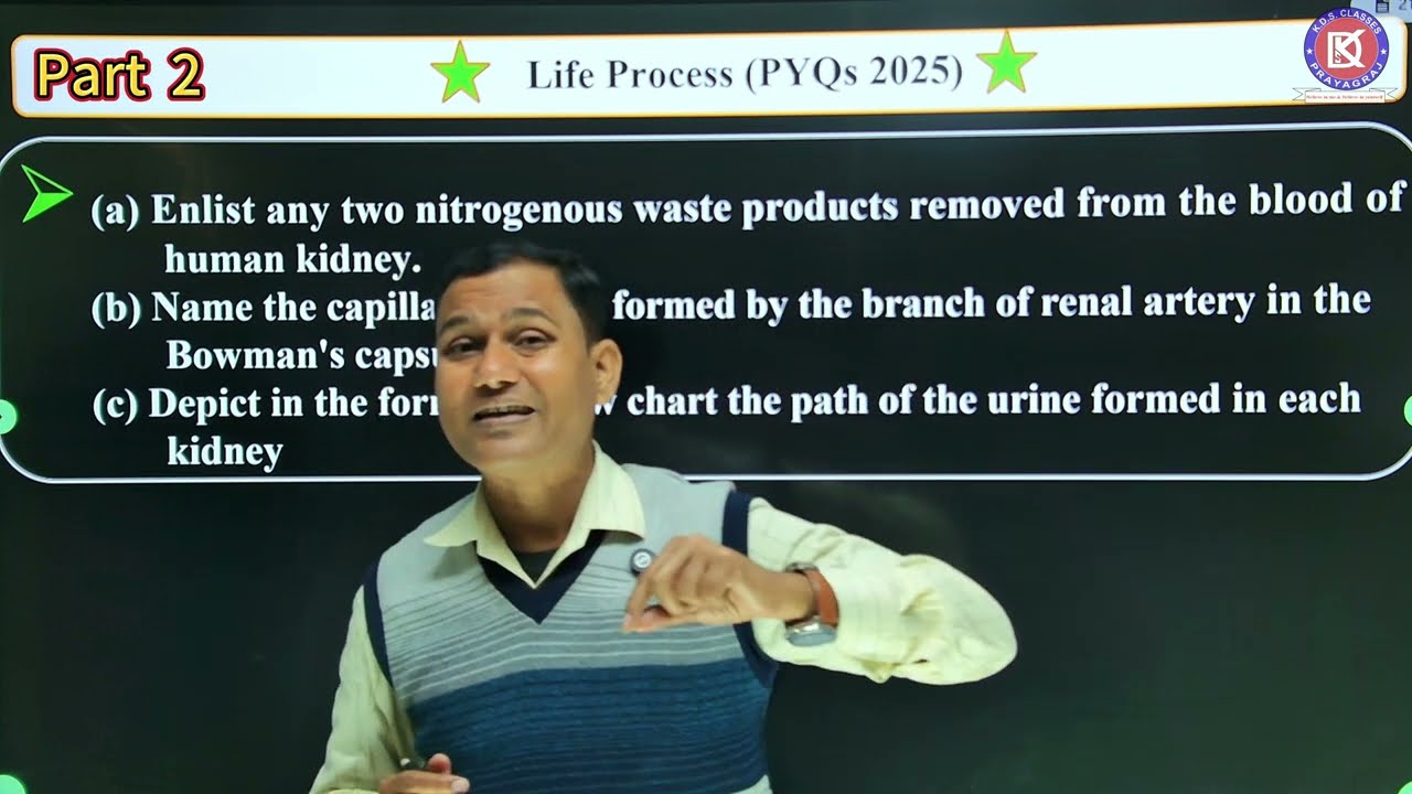 LIFE PROCESS CLASS 10th !! PYQ !! Part - 2 