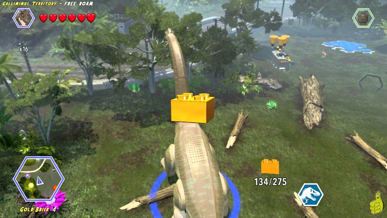 Lego Jurassic World: Gallimimus Territory FREE ROAM (All Collectibles) - HTG