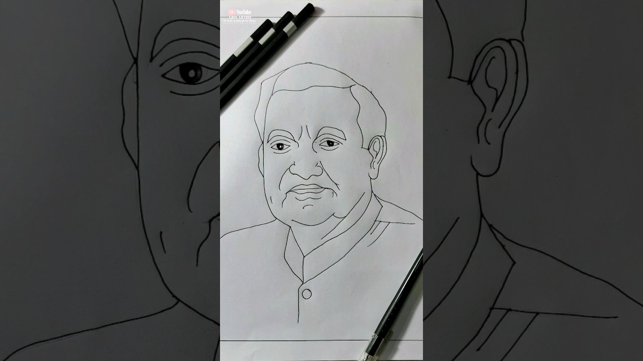 Atal Bihari Vajpayee Drawing|Main Atal Hoon #atalbiharivajpayee #mainatalhoon #shorts #drawingvideo