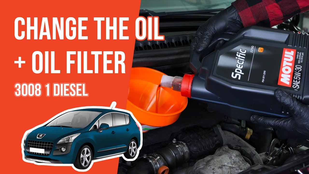 Change the oil and the oil filter Peugeot 3008 mk1 1.6 HDI 🛢