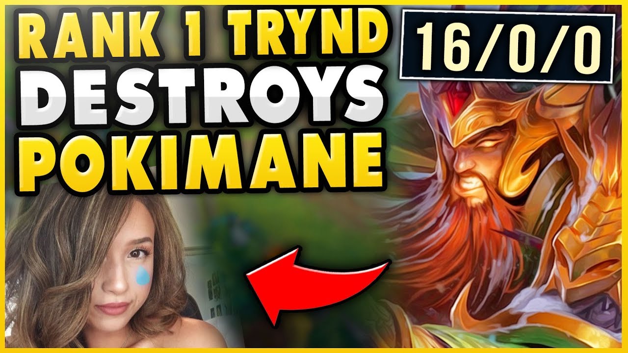 #1 TRYNDAMERE WORLD VS POKIMANE! THESE OUTPLAYS ARE UNREAL! (LITERAL 1V5) - League of Legends