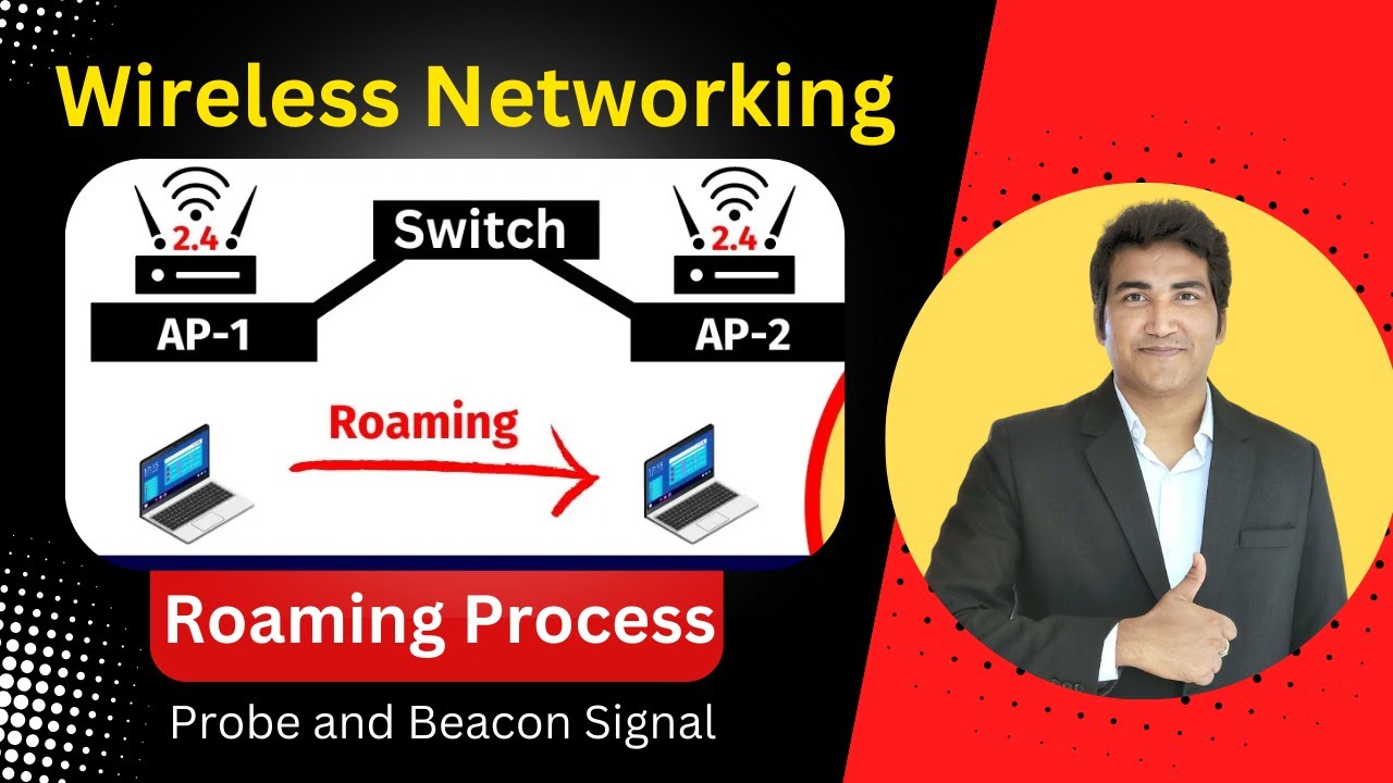 8. Roaming Process in Wireless Networking | Probe and Beacon Signal | Access Point Configuration
