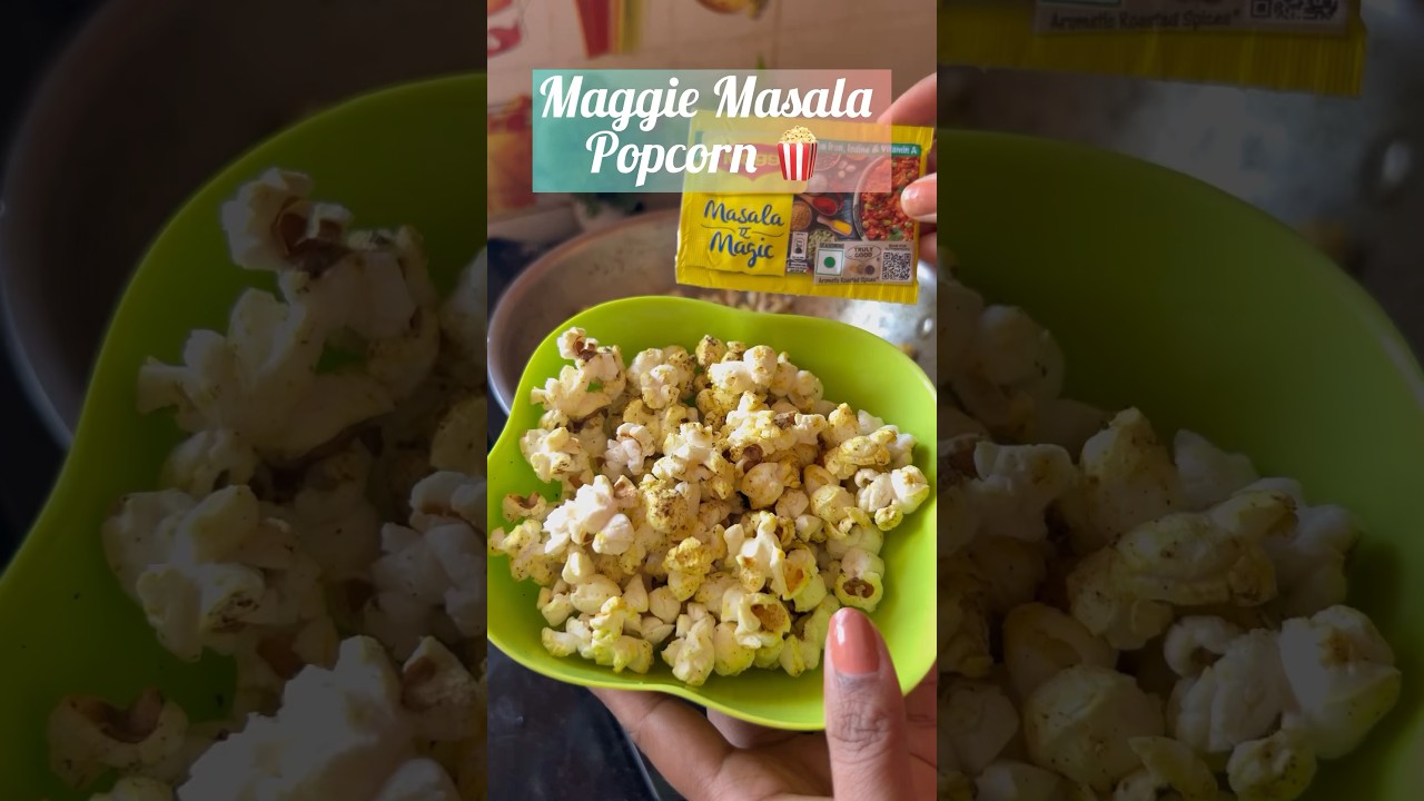 Maggie Masala Popcorn 🍿 | New Popcorn Recipe #shorts #shortaday #trending #yt