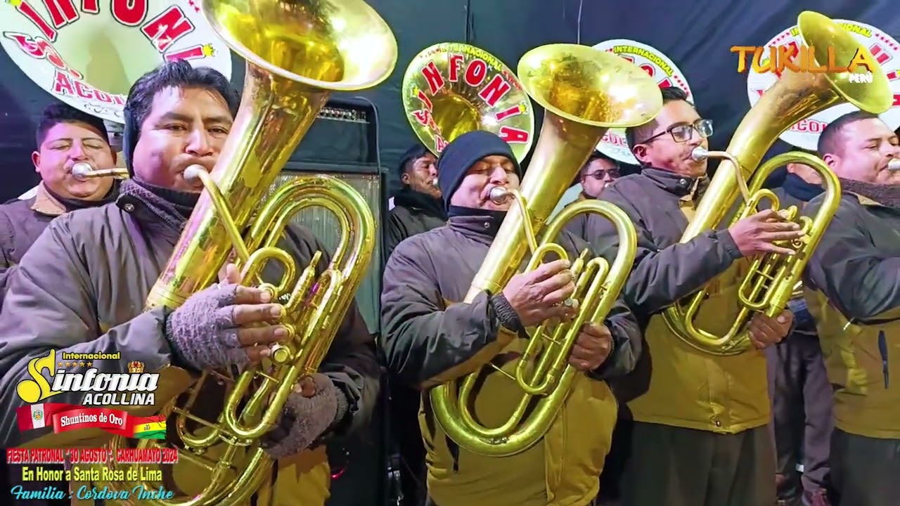 BANDA SINFONÍA ACOLLINA Los Shuntinos de Oro 2024 :MIX HUAYNOS 02 (Familia Cordova Inche) CARHUAMAYO