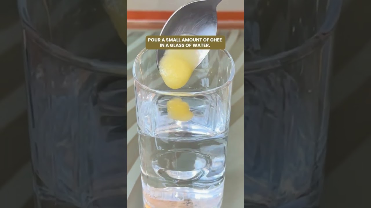 Test your ghee's purity with this simple hack! (Ghee, A2 Ghee, purity, water test)