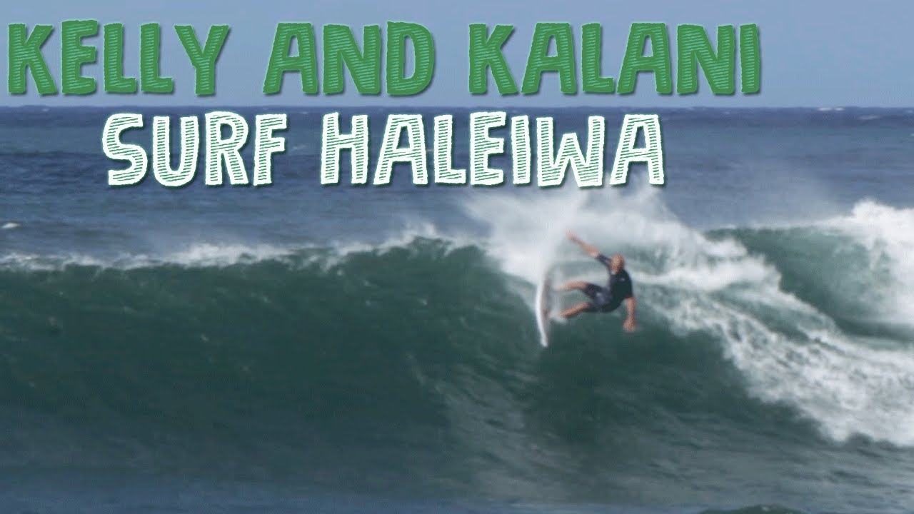 Kelly Slater and Kalani Robb surfing Haleiwa /// January 3 2019