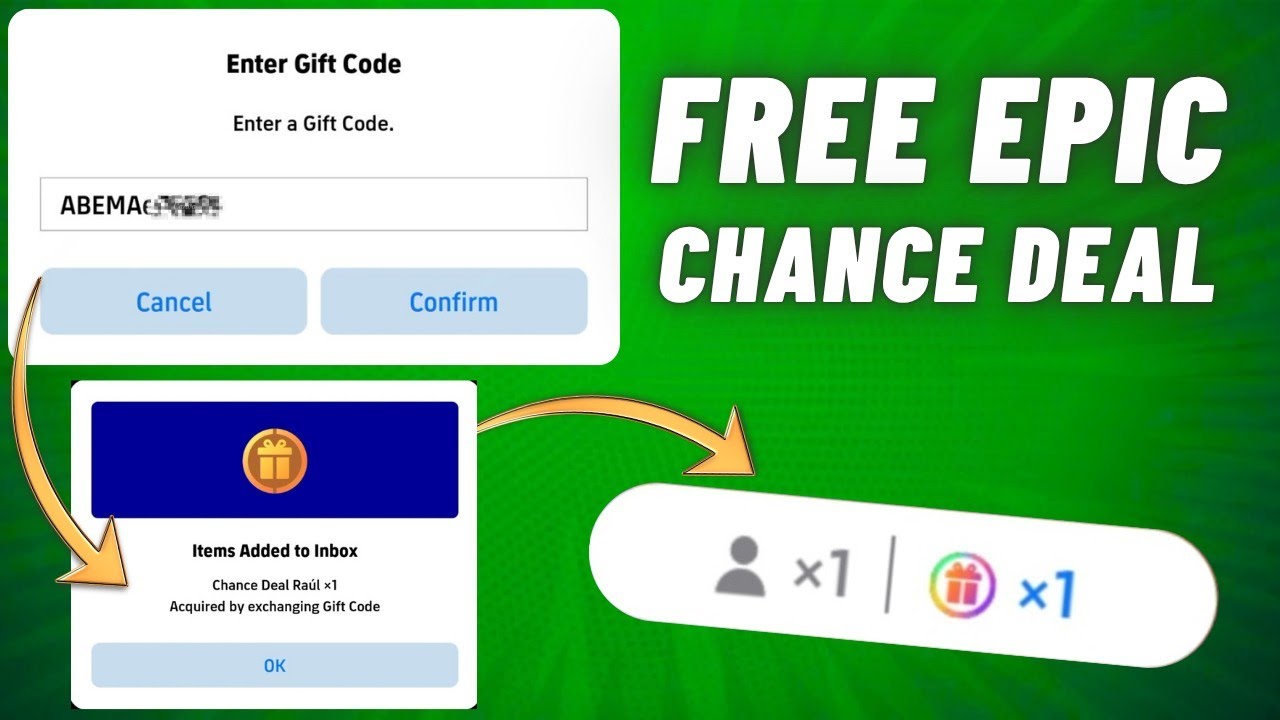 Скрытый подарочный код для получения бесплатного Epic Chance Deal в eFootball 2026