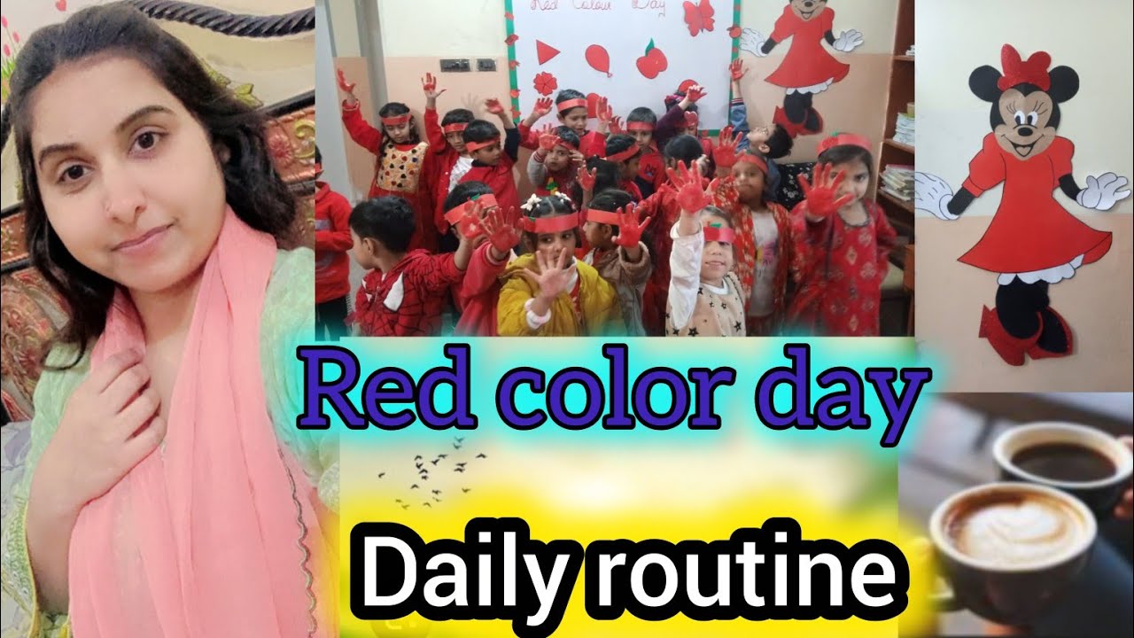 Daily routine 😍 red color day 🌹