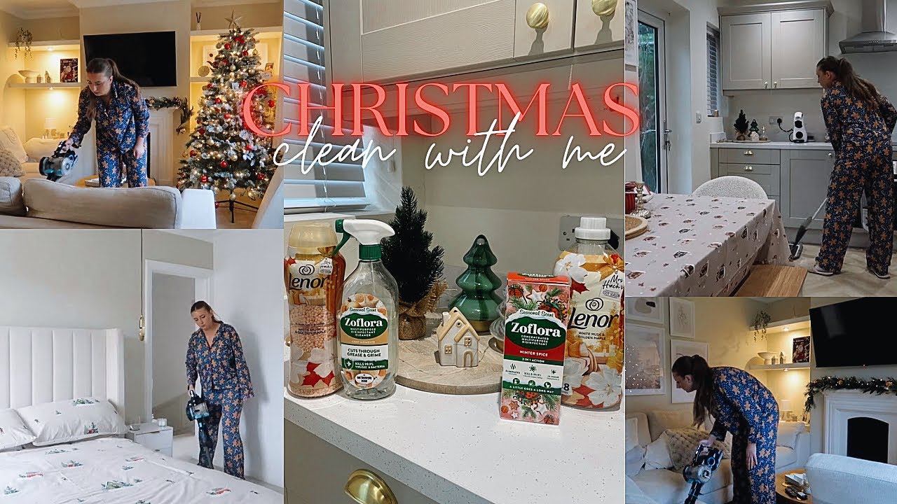 CHRISTMAS SPEED CLEAN WITH ME! Winter spice scents, cleaning motivation & feeling festive!