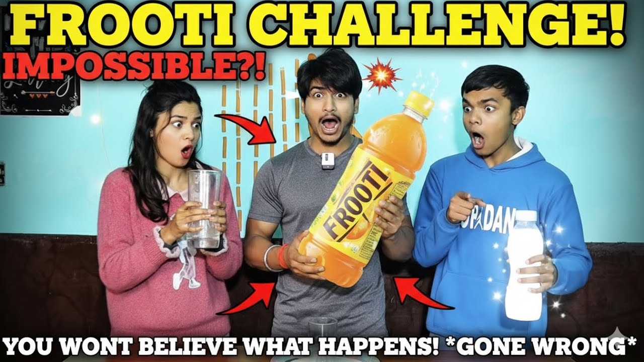 Frooti challenge 🤩#durgesh #chllenge #fun #viral #trending #comedy 