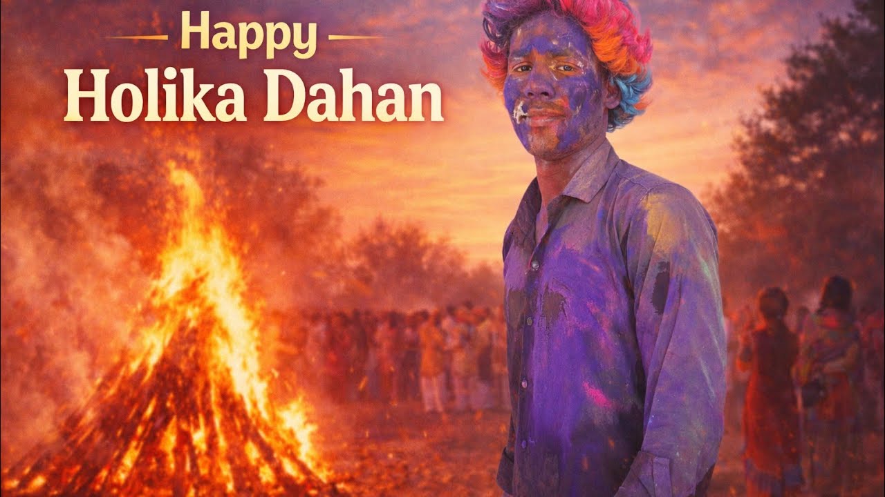 Happy Holika Dahan 🥳//Holika Dahan Vlog 🤩ll#village #vlog #viral 