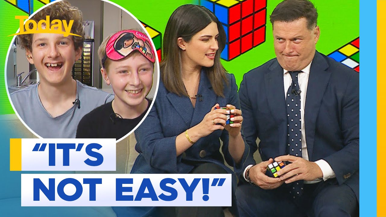 Rubik&rsquo;s cube champions show Karl and Sarah how it's done! | Today Show Australia