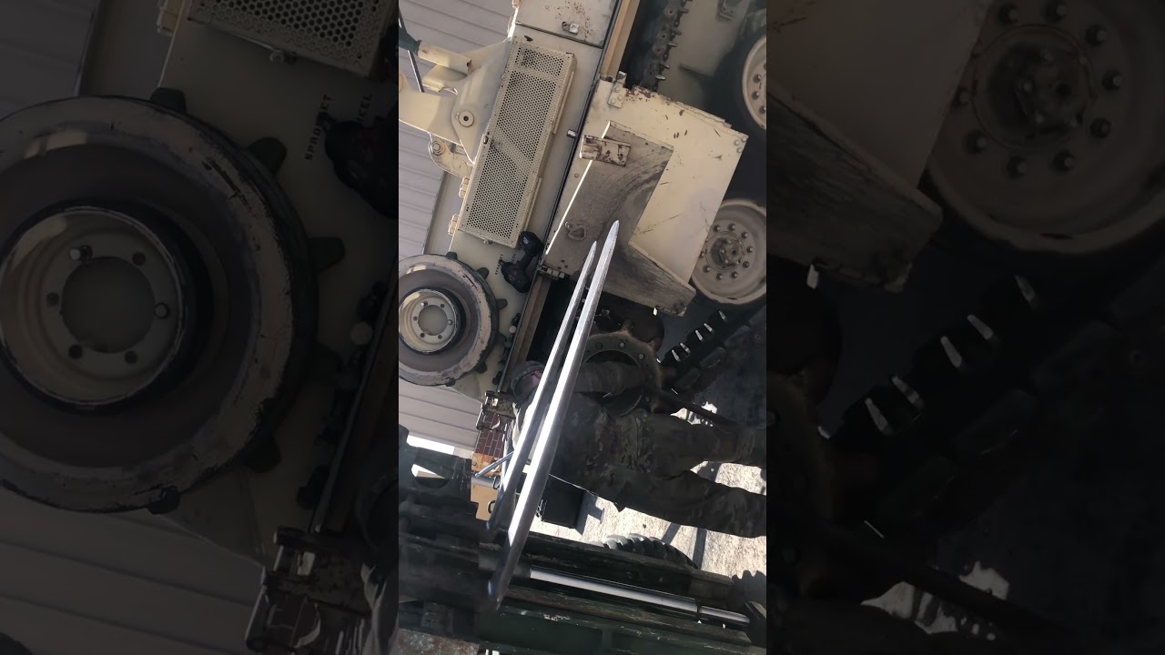 Breaking sprocket bolts #military #military #usarmy #track #91A #roughjob