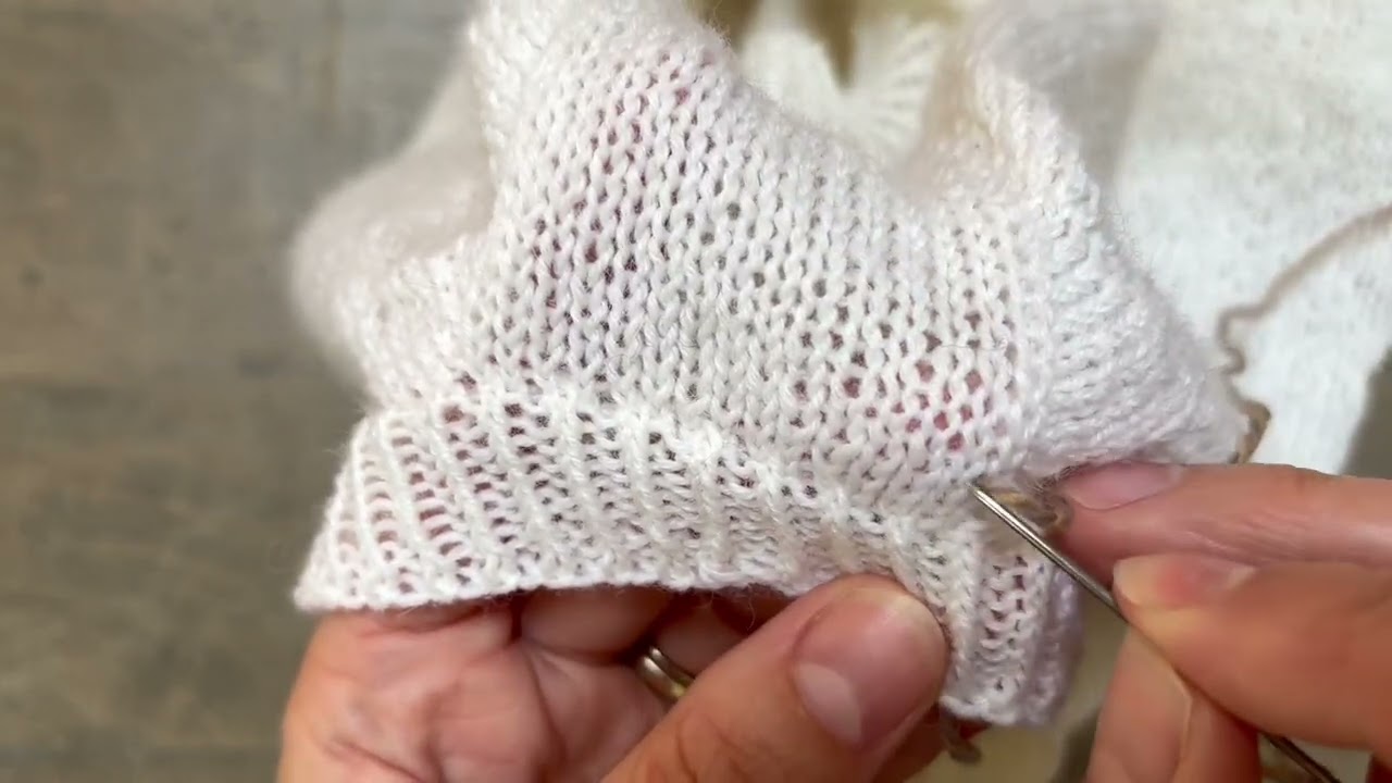Embroidering Inlay Knitting onto Stockinette