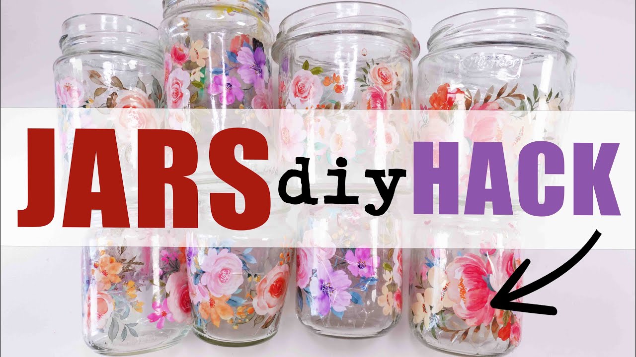 BEST Life Hack on Jars - How to use PVC Tape ~ HOW I decorate Glass JARS ~ washi tape HACK