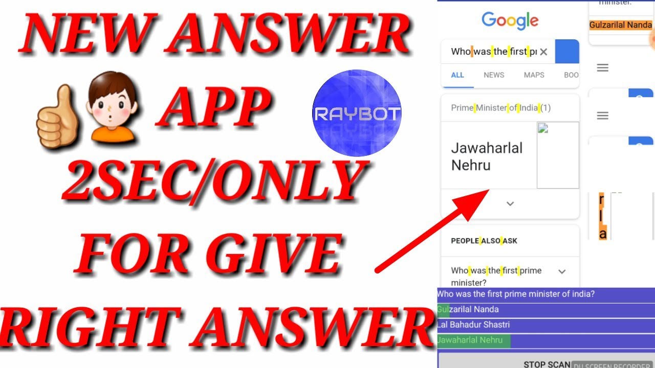RAYBOT)APP FOR ANSWER ALL TRIVIA SHOW |LOCO,BRAINBAZZI,QUREKA,WESHOW,JUSPLAY,MOBSHOW |BY ONLINETRICK