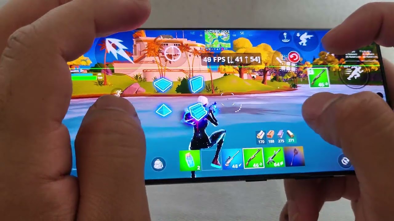 Samsung galaxy s21 ultra fortnite mobile 60fps/epic/100% resolução 3D