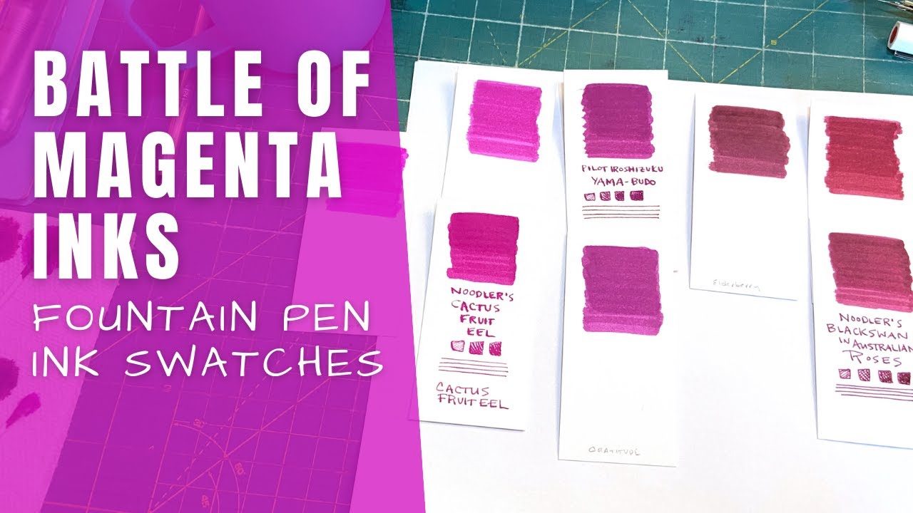 Magenta Inks Swatch Showdown / Fountain Pen Inks