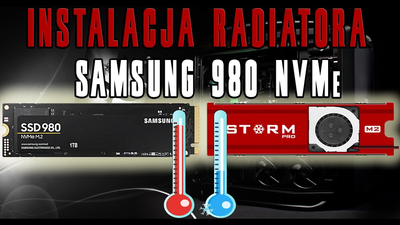 Instalacja Radiatora  i termopady na dysk Samsung 980 NVMe Test transferu użytkownika