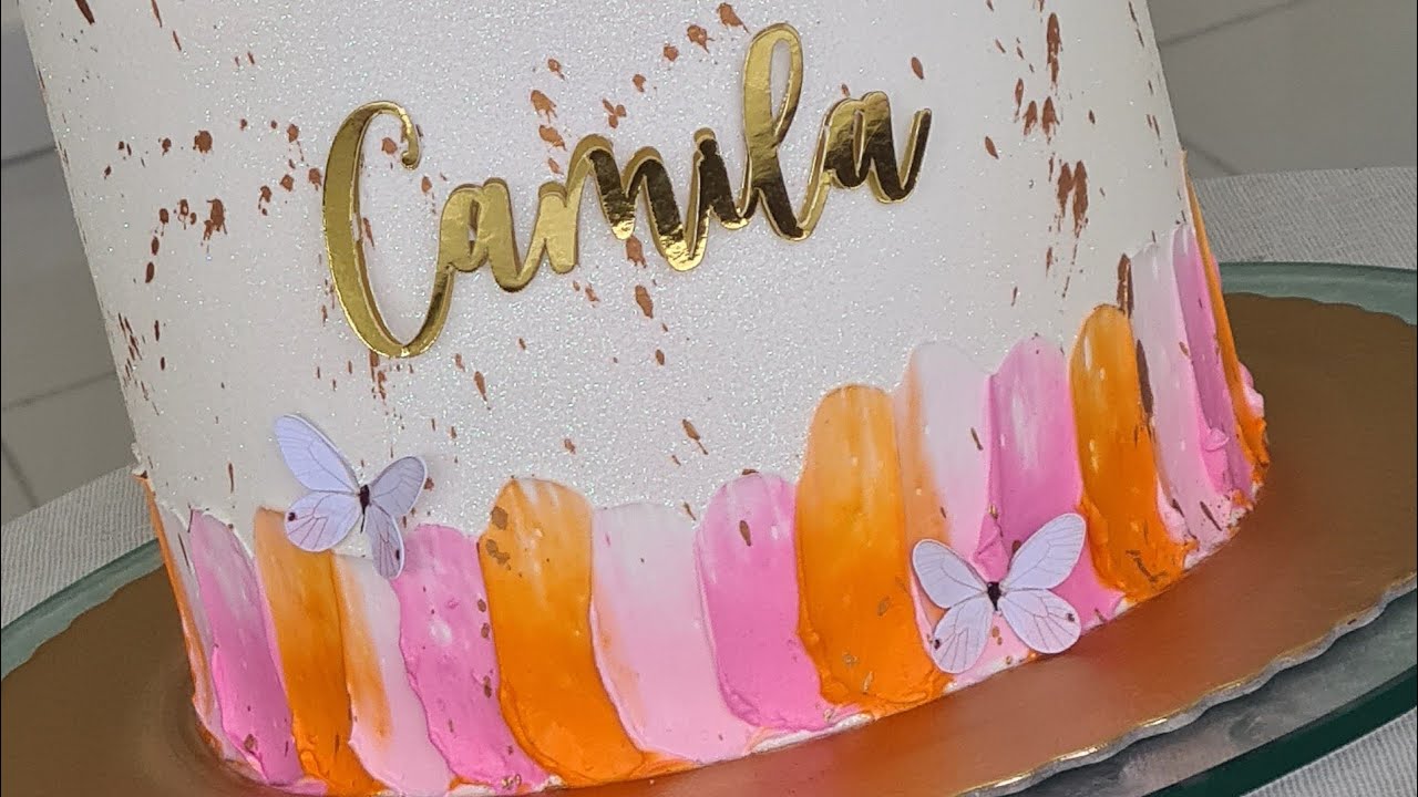 Bolo Feminino Rústico e Delicado