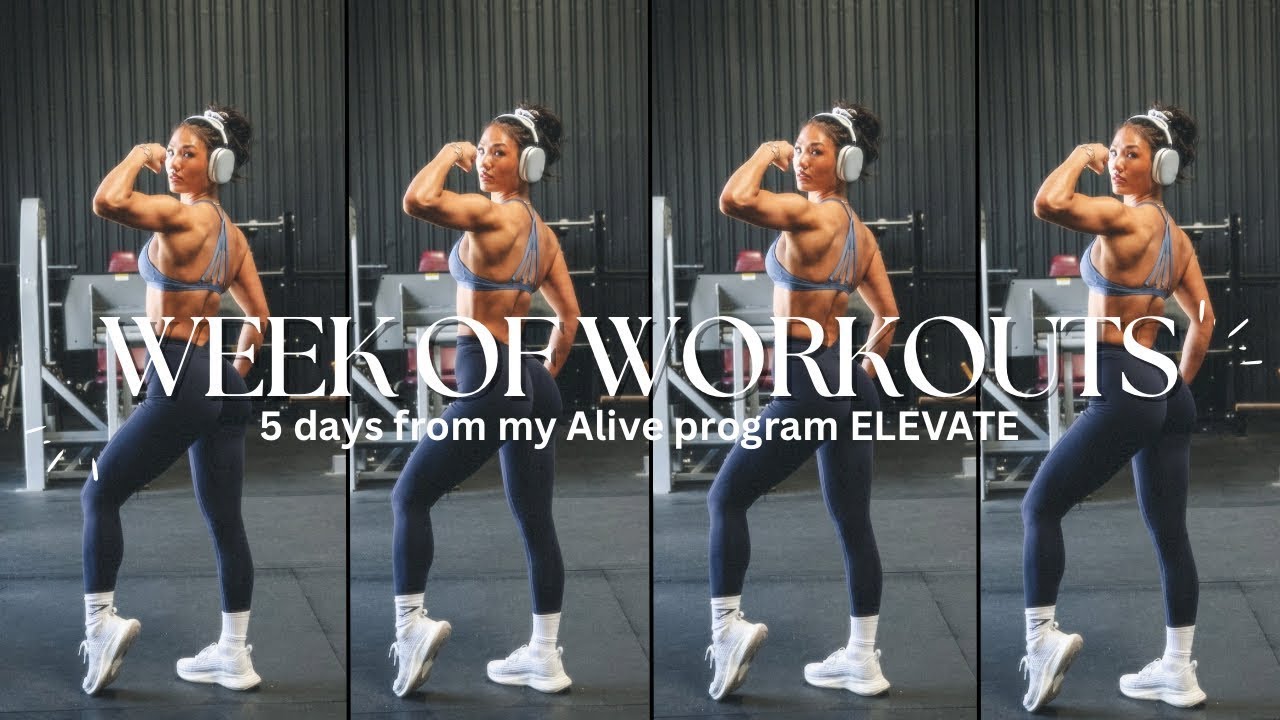 FULL WEEK OF WORKOUTS | walk through of exercises, my full training split, alive trainer