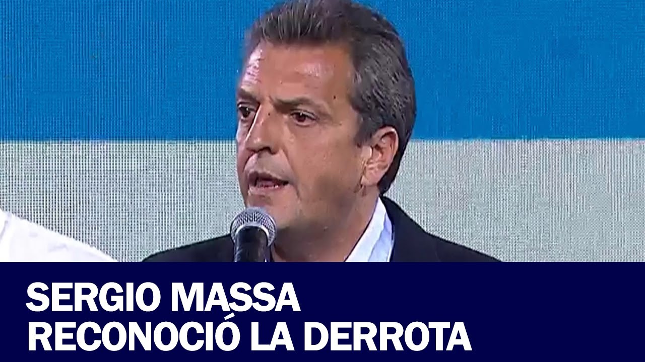 SERGIO MASSA RECONOCIÓ LA DERROTA: 
