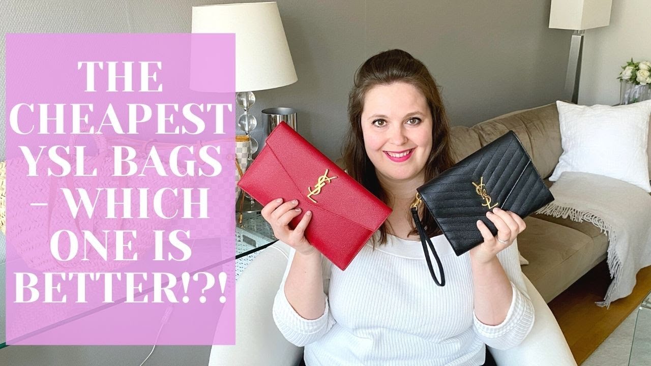 YSL SAINT LAURENT MONOGRAM CLUTCH VS UPTOWN POUCH / COMPARISON, WEAR CROSS-BODY, WHAT FITS ETC.