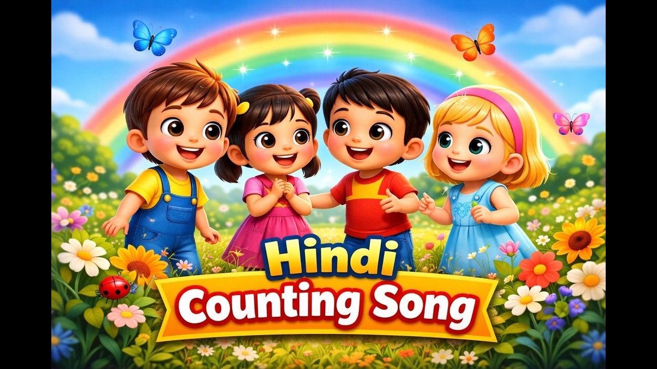 Hindi Counting Song for Kids | 🎵 हिंदी 1 से 10 गिनती गीत 🎵 | Fun Preschool 1 to 10 hindi counting
