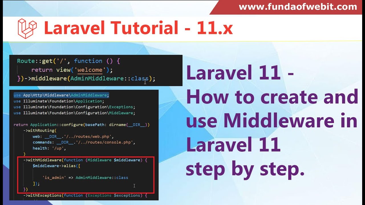 Laravel 11 — Как создавать и использовать промежуточное ПО в Laravel | Учебное пособие по промежу...