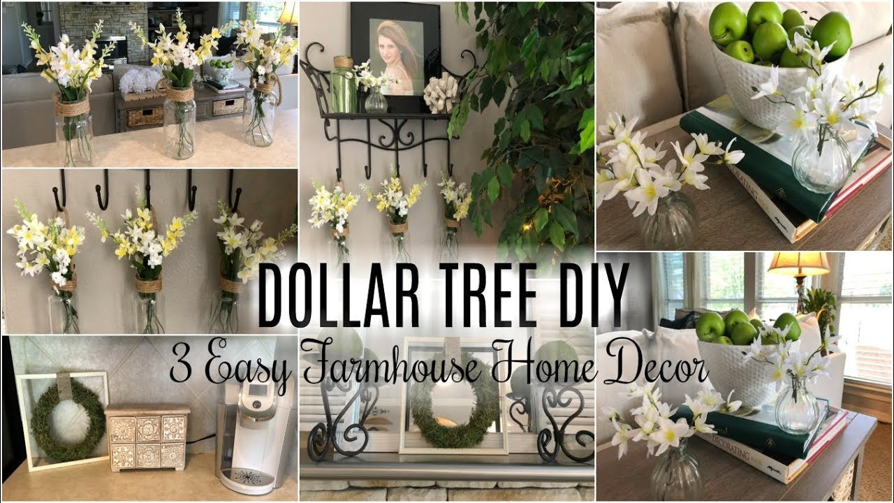 DOLLAR TREE DIY | 3 EASY FARMHOUSE DECOR DIY IDEAS