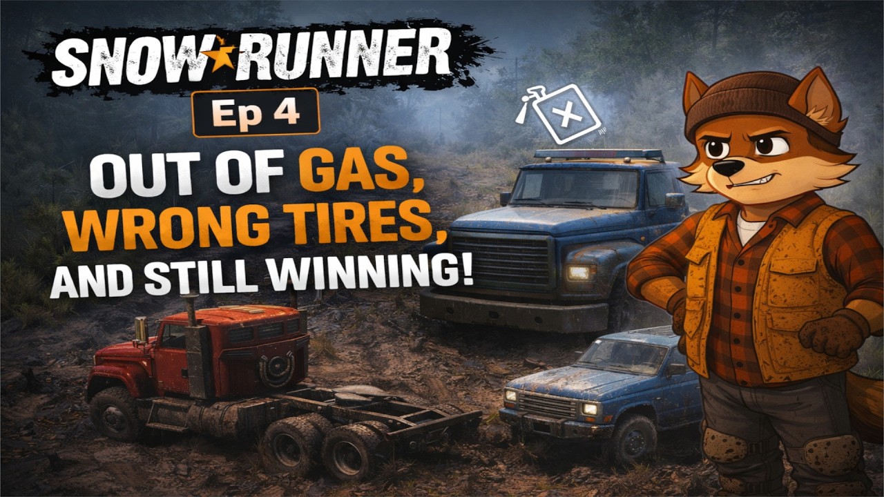 Snow Runner Ep4 - Out of Gas, Still Using the Wrong Tires, Still Winning!