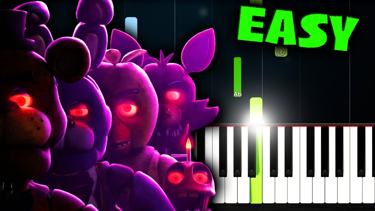 Five Nights At Freddy's - The Movie (Main Theme) - EASY Piano Tutorial