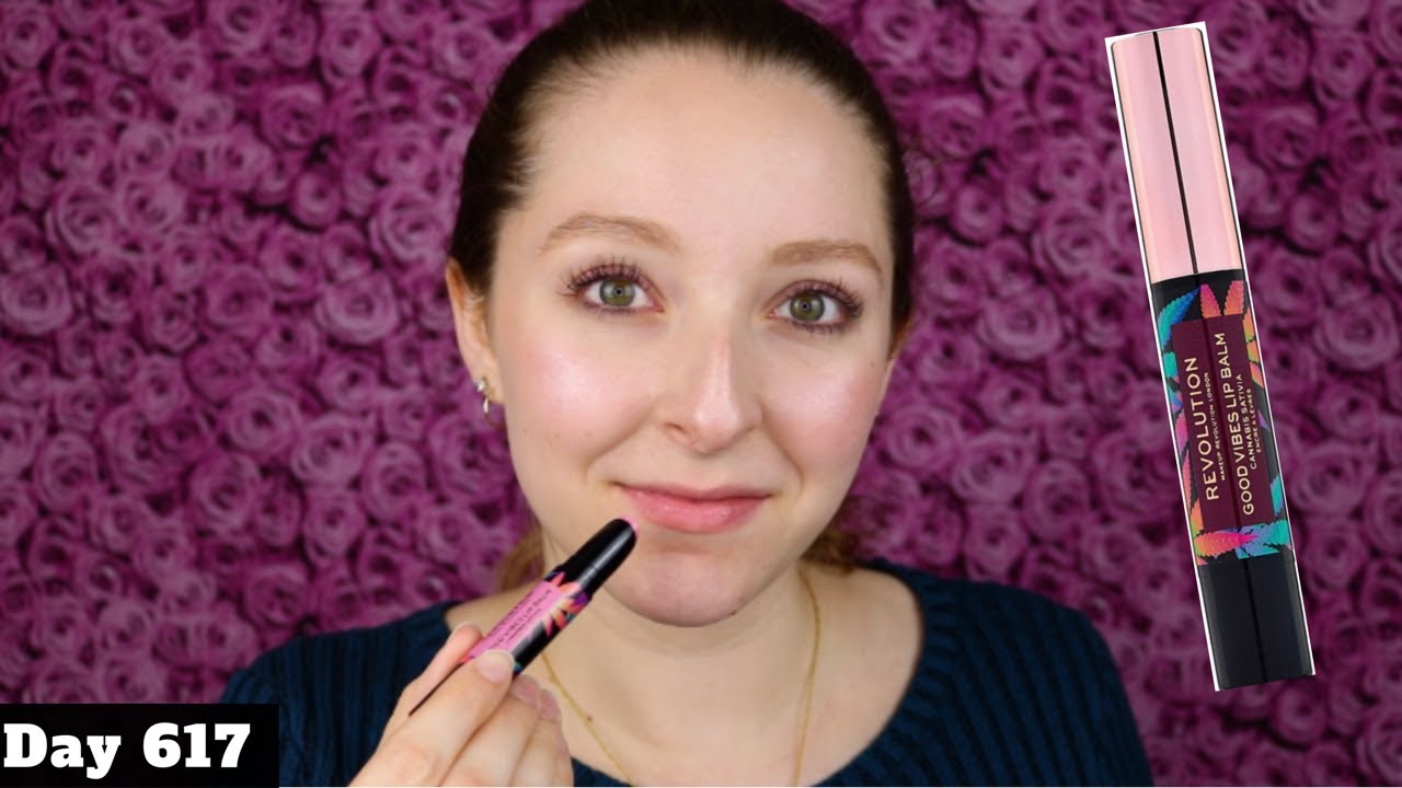 MAKEUP REVOLUTION GOOD VIBES LIP BALM WITH CANNABIS SATIVA REVIEW