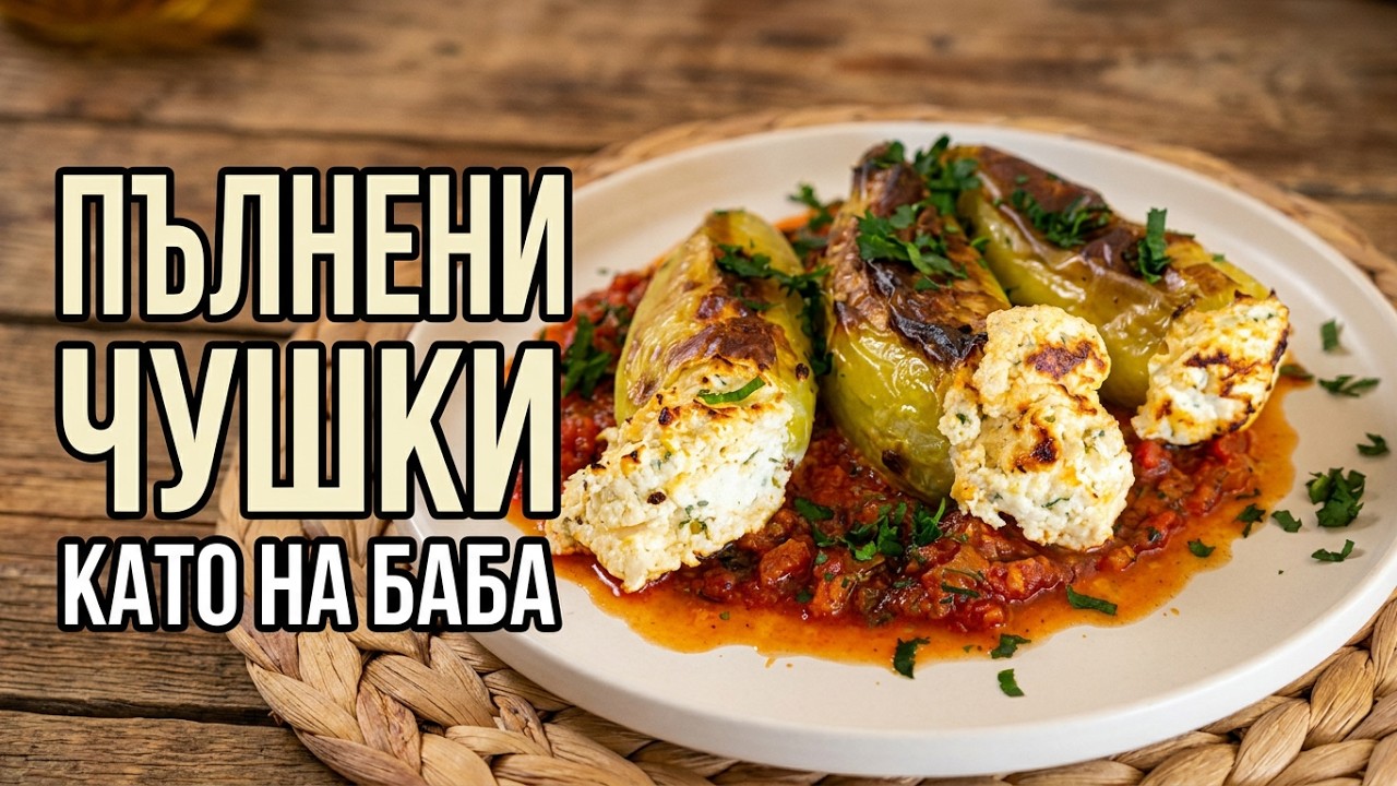 Пълнени чушки с яйце и сирене върху доматен сос,peppers with egg and cheese on tomato sauce
