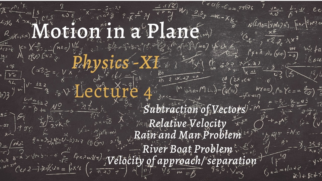 Subtraction of Vectors & Relative Velocity