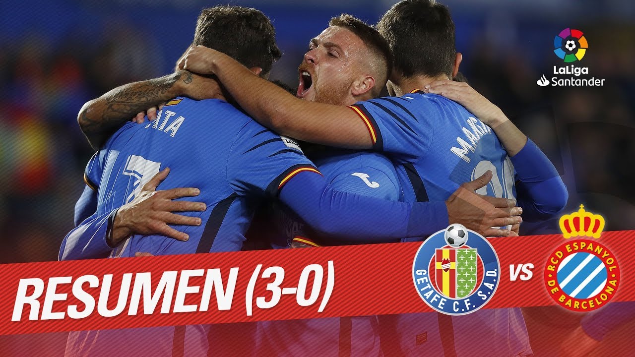 Resumen de Getafe CF vs RCD Espanyol (3-0)