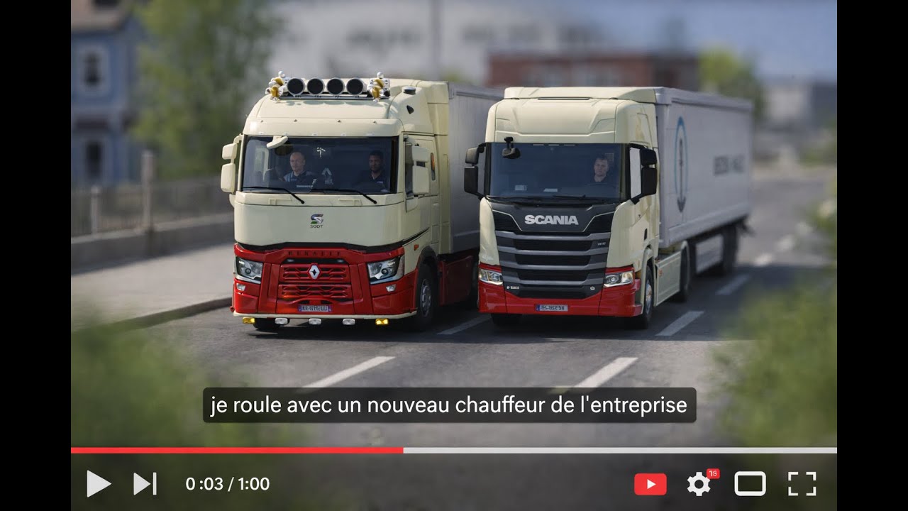 ets2 : roulade avec un nouveau chauffeur de l'entreprise