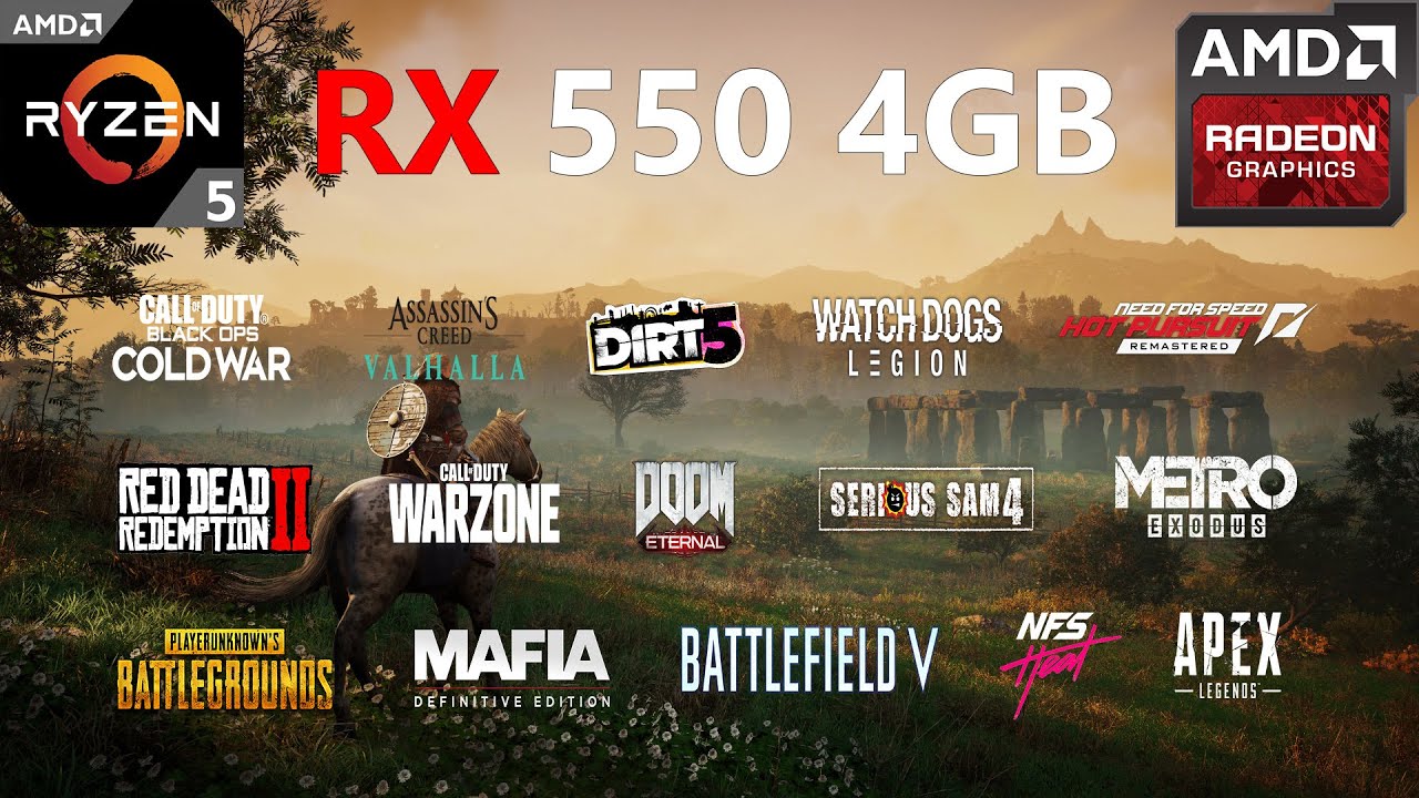 RX 550 4GB Test in 20 Games in 2020