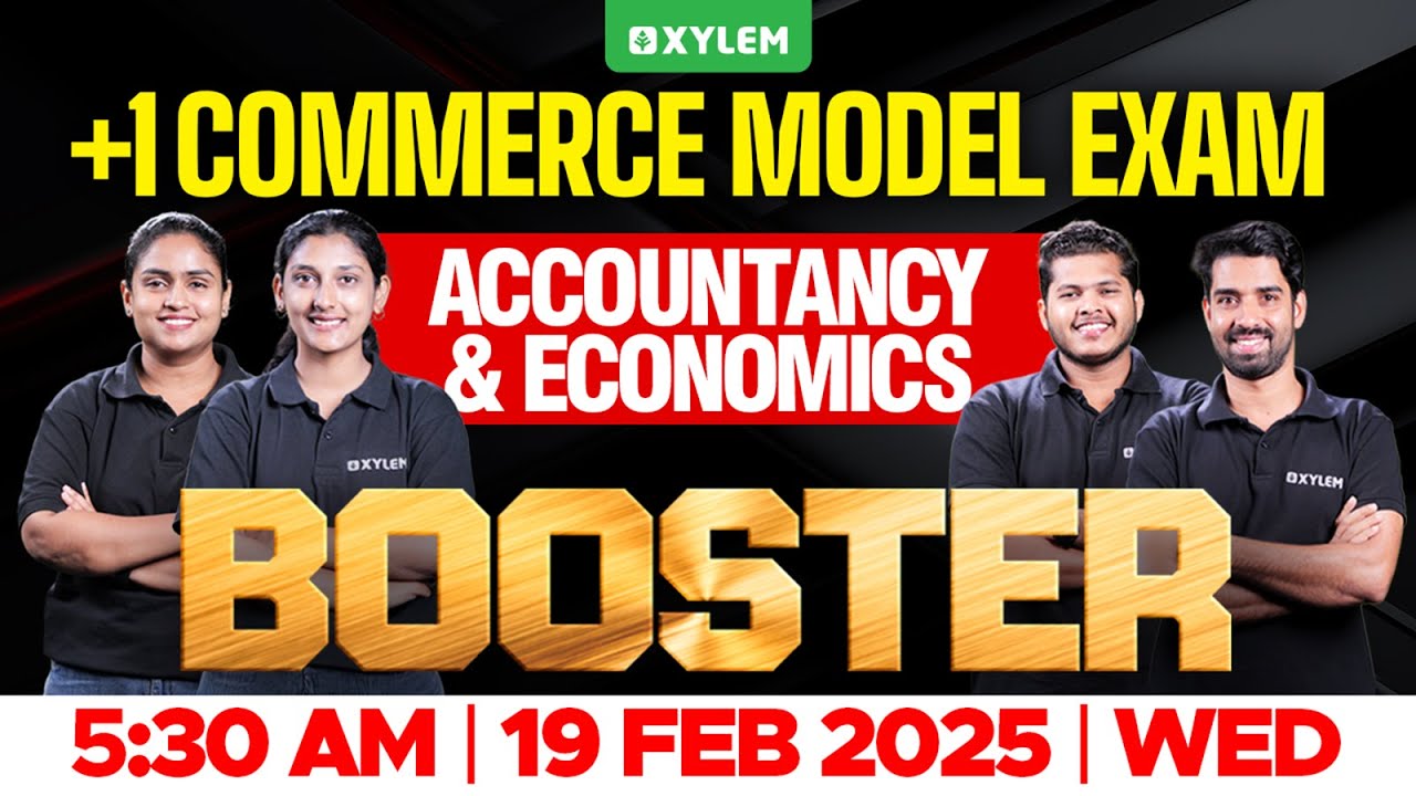 Plus One Commerce - Accountancy & Economics | Model Exam - Booster | Xylem Plus One Commerce