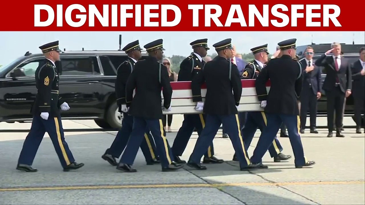 FULL: President Trump Attends Dignified Transfer Ceremony
