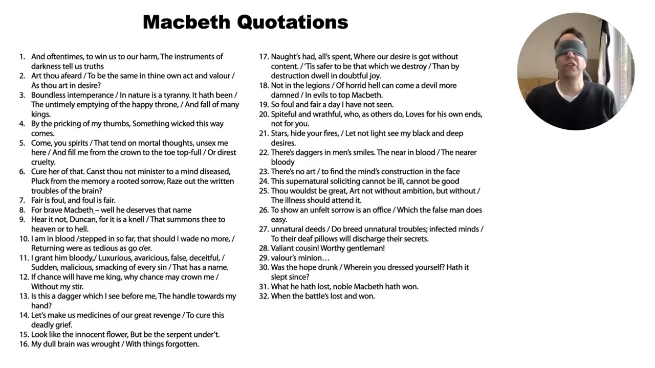 How to memorise quotations for GCSE English Literature: Macbeth