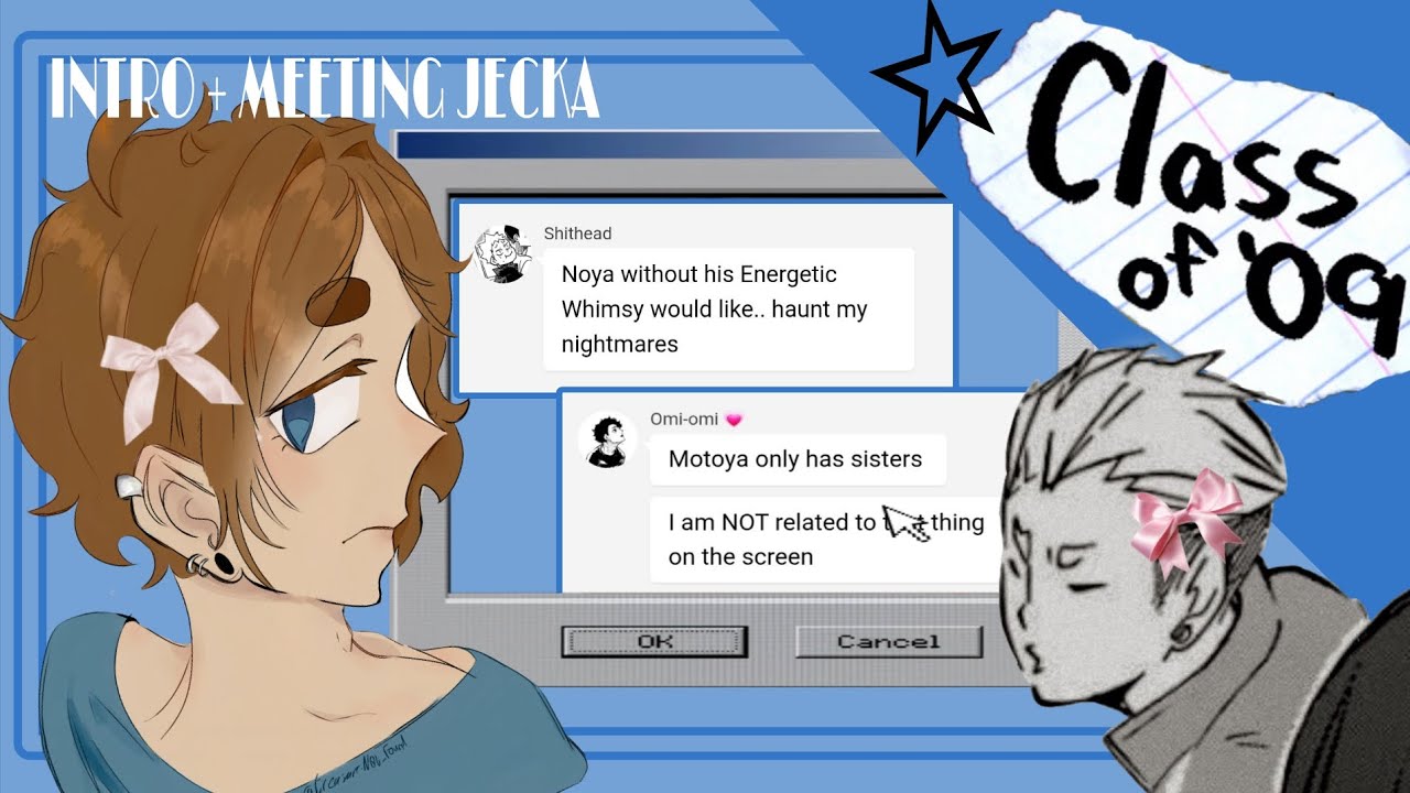 INTRO + MEETING JECKA || HQ X CLASS OF '09 || pt.1 || HAIKYUU TEXTS (Re-upload for better quality!!)