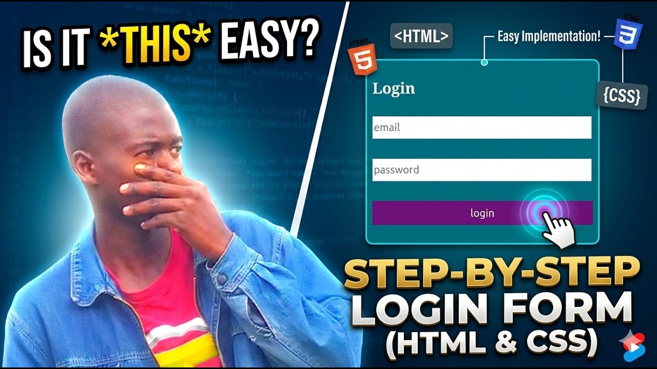 #2 Create a Login Form Using HTML and CSS | Beginner Tutorial