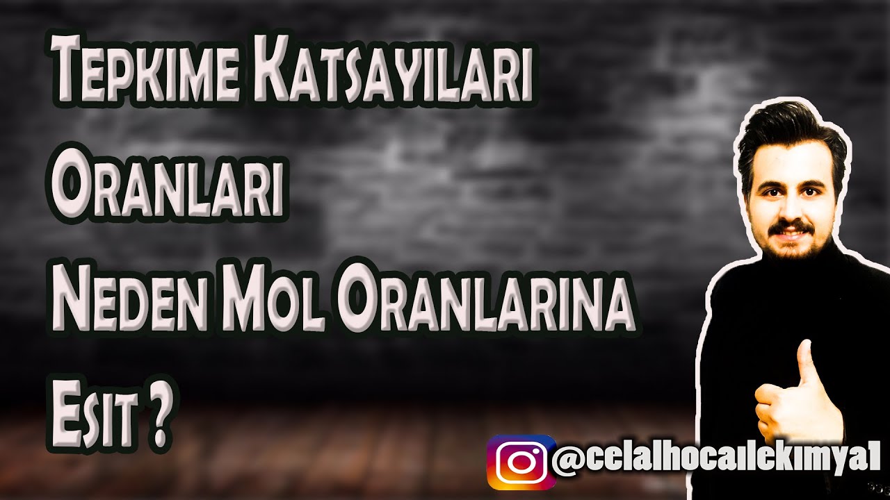 TEPKİMELERİN  KATSAYI ORANLARI NEDEN MOL ORANLARINA EŞİT (KESİNLİKLE İZLE ) #ayt #tyt