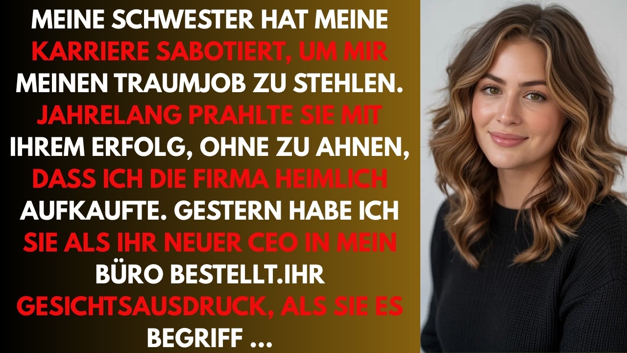 Meine Schwester hat mir meinen Traumjob gestohlen, also wurde ich der Chef ihres Chefs