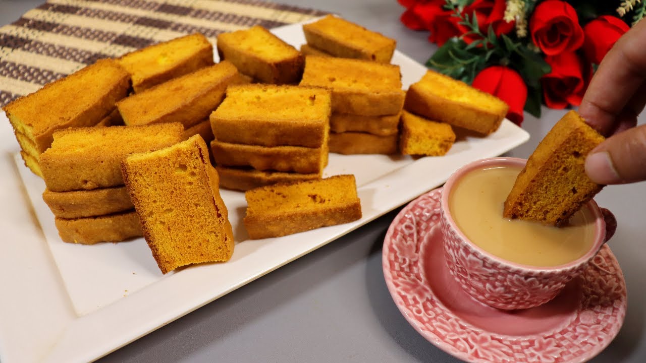 Cake Rusk Recipe | How to Make Cake Rusk At Home | Best Cake Rusk Recipe By Tasty Food With Maria